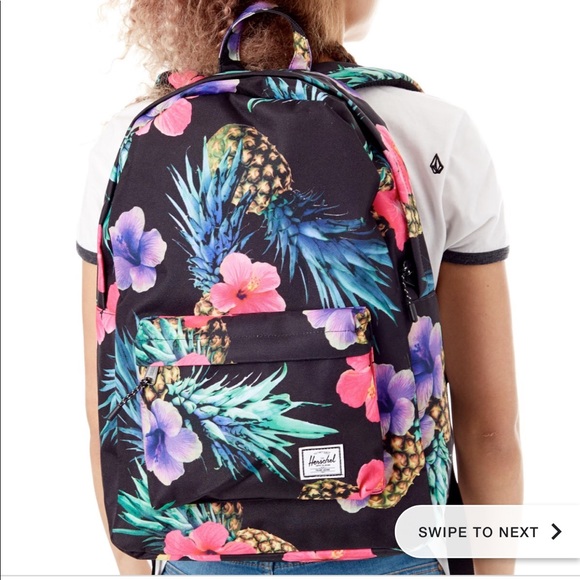 herschel black pineapple backpack